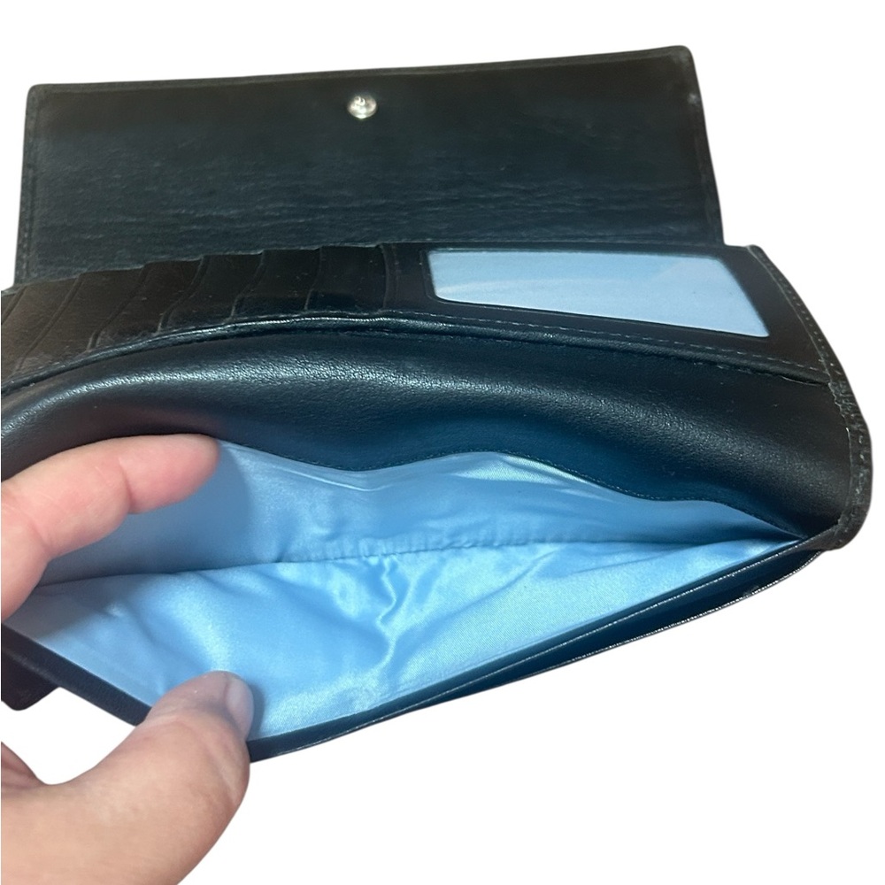 Coach SoHo Pleated Black Leather Clutch Wallet - Picture 7 of 9
